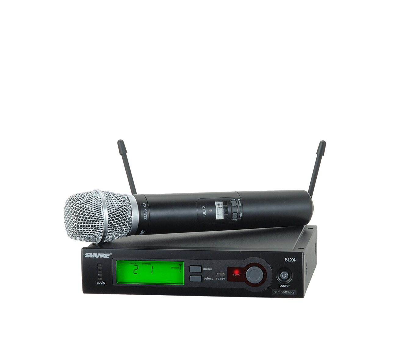 מיקרופון אלחוטי SHURE SLX24E/SM86 עם מיקרופון יד דינמי