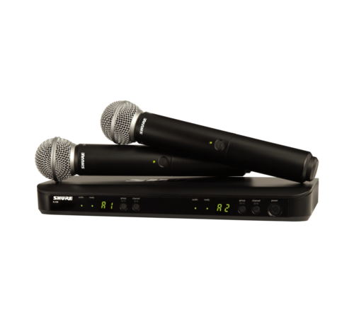 זוג מיקרופונים אלחוטיים SHURE BLX288E/SM58