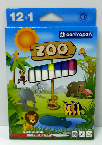 טושים דקים גן חיות 1/13 Centropen