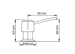 חמת סבוניה למטבח דגם 801155 גימור כרום מבריק
