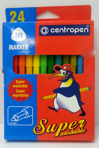 טושים דקים רחיצים 1/24 Centropen