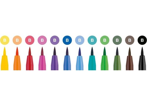 12 טושי מכחול Pitt artist pens (גוונים בסיסיים)