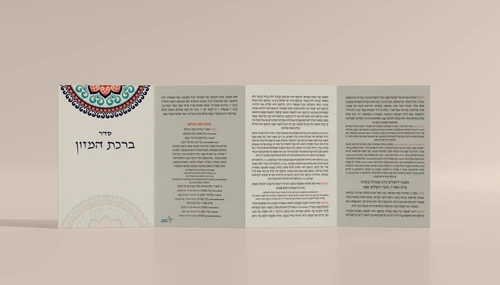 ברכון סט שמחת הארץ פרחים בשני נוסחים