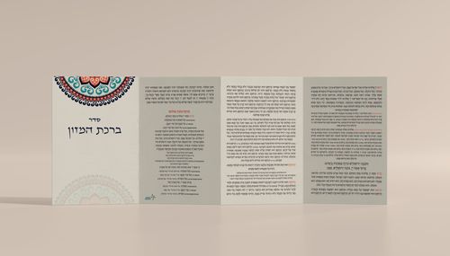ברכון סט שמחת הארץ פרחים בשני נוסחים