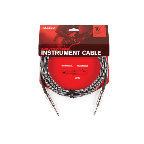 זוית נוספת D'Addario Braided Instrument Cable