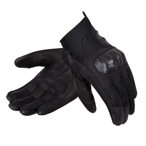 כפפות קיץ מעור / בד שחור - REBELHORN GAP 3 GLOVES