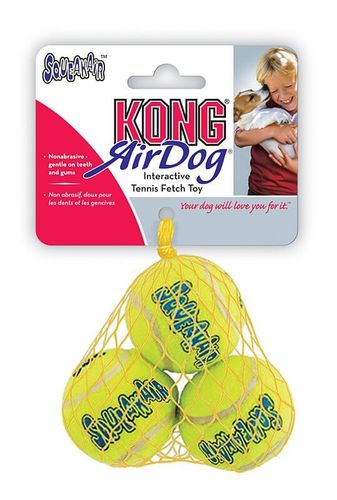 קונג סקוויקר 3 כדורים גודל S | KONG AirDog Squeakair Balls 3 Pack Size S