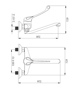 ברז קיר למטבח ידית מרפק נגישה לנכים ניקל מבריק 2706L סיוון אופיר