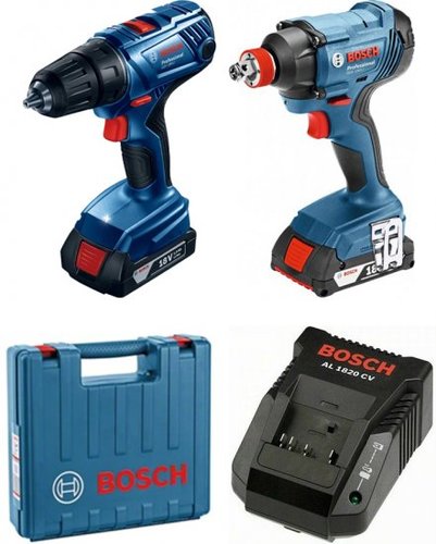 סט 18V אימפקט + מברגה/מקדחה + שתי סוללות 1.5AH