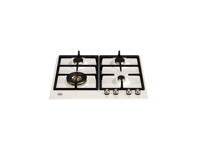 כיריים גז 60 ס"מ BERTAZZONI P604LHERAC שמנת מבערי פליז