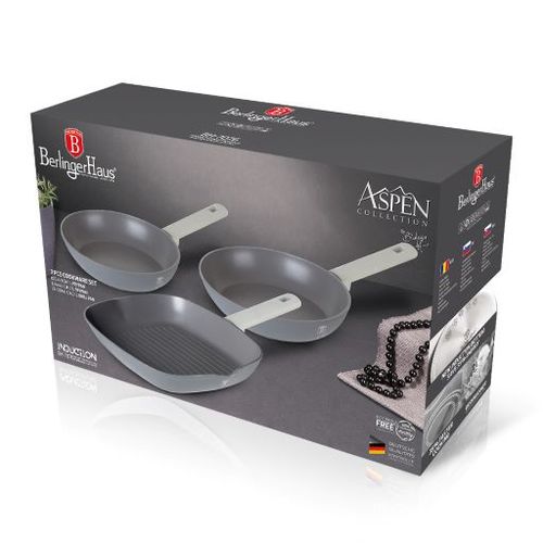 זווית תמונת מוצר נוספת סט 3 מחבתות BERLINGERHAUS ASPEN BH-7076