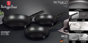 סט 3 מחבתות איכותיות BERLINGERHAUS MONACO BH-7095