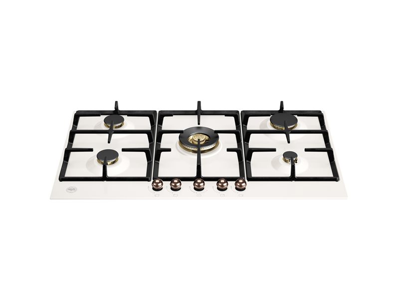 כיריים גז 90 ס"מ BERTAZZONI P905CHERAC שמנת מבערי פליז