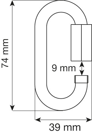 OVAL QUICK LINK STEEL 8 MM