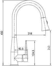 ברז פרח נשלף לכיור מטבח 2 מצבי זרימה דגם 61215 CUCINA אקווילה ניקל כרום