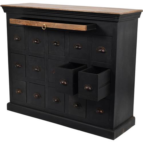  שידת 15 מגירות עץ מנגו HOXTON drawer chest