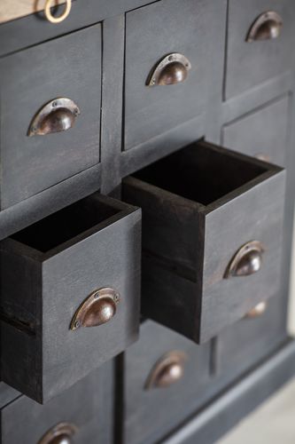  שידת 15 מגירות עץ מנגו HOXTON drawer chest