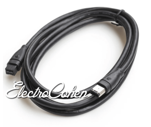 כבל באורך 1.8 מטר  FireWire  9pin to 6pin
