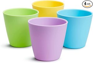 סט 4 כוסות שתיה צבעוניות לילדים בנפח 237 מ"ל כל אחת