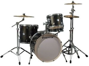 מערכת תופים 4 חלקים 22" כולל אביזרים ומצילות Ludwig Element LCF42R016 BKS