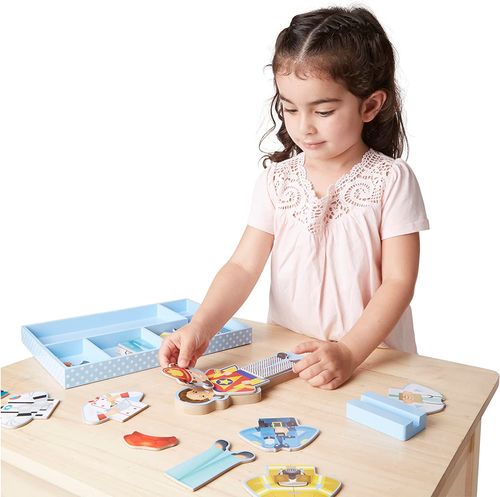 סט הלבשה מגנטים מעץ 24 חלקים - יוליה