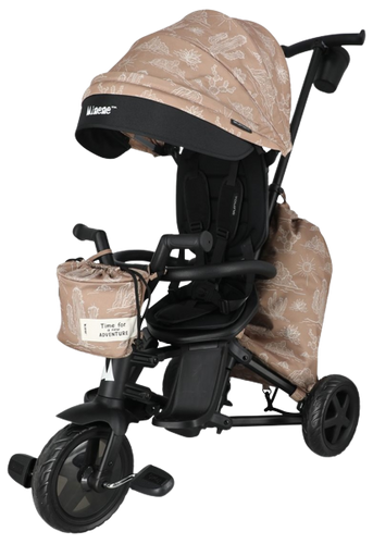 תלת אופן דו-כיווני מעוצב, עם קיפול סופר קומפקטי ו 3 שלבי שימוש - חום מדבר