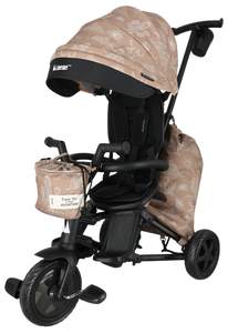 תלת אופן דו-כיווני מעוצב, עם קיפול סופר קומפקטי ו 3 שלבי שימוש - חום מדבר