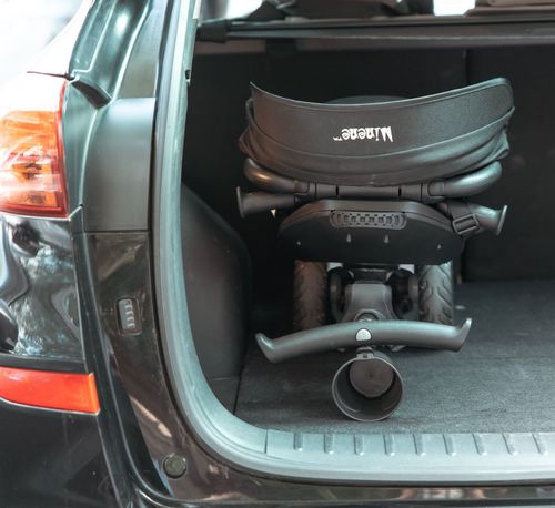 תלת אופן דו-כיווני מעוצב, עם קיפול סופר קומפקטי ו 3 שלבי שימוש - חום מדבר