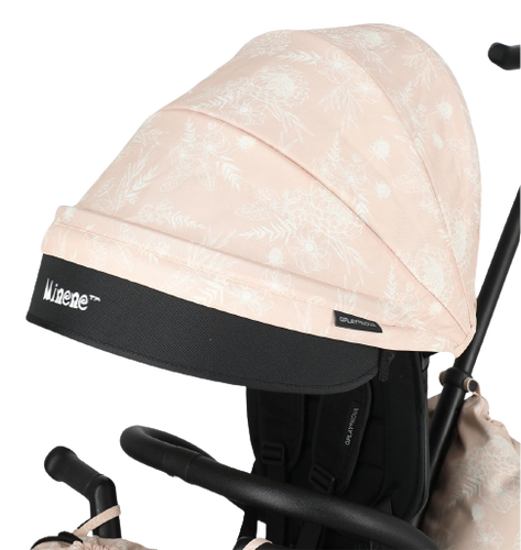 תלת אופן דו-כיווני מעוצב, עם קיפול סופר קומפקטי ו 3 שלבי שימוש - ורוד עתיק פרחוני