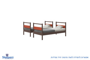 מיטת קומותיים בשילוב עץ