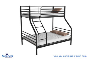 מיטת קומותיים עם מיטה תחתונה זוגית