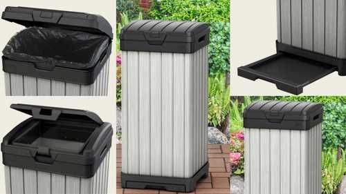 פח חוץ מוברש אפור - Brushed Bin 241908
