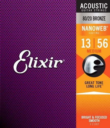 מיתרים לאקוסטית ELIXIR NANOWEB 0.13