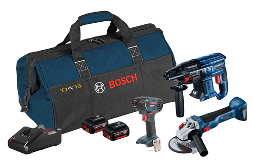סט 18V אימפקט + פטישון + משחזת זווית + שתי סוללות 4.0AH