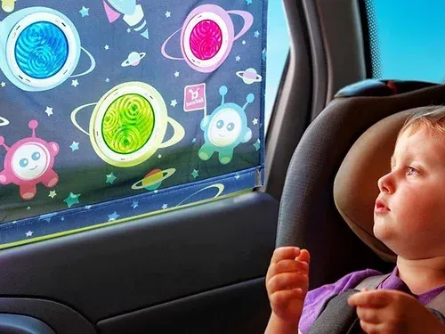 צלון בועות אור לרכב עם ווי הצמדה דגם סאן שייד בנבת