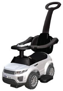 הבימבה הראשונה שלי עם מוט דחיפה להורה 2 ב 1 דובר עברית - לבן