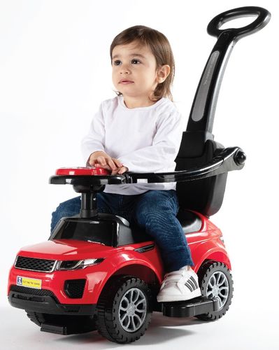 הבימבה הראשונה שלי עם מוט דחיפה להורה 2 ב 1 דובר עברית - כחול