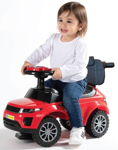 הבימבה הראשונה שלי עם מוט דחיפה להורה 2 ב 1 דובר עברית - כחול