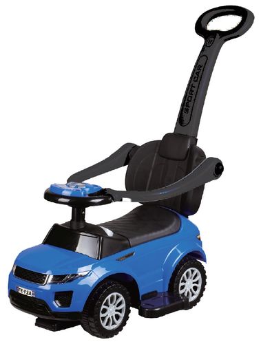 הבימבה הראשונה שלי עם מוט דחיפה להורה 2 ב 1 דובר עברית - כחול