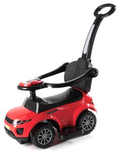 הבימבה הראשונה שלי עם מוט דחיפה להורה 2 ב 1 דובר עברית - אדום