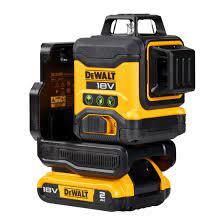 פלס לייזר ירוק 3 מעגלים 18V דגם DCLE34031N כולל סוללה 2AH ומטען DEWLAT