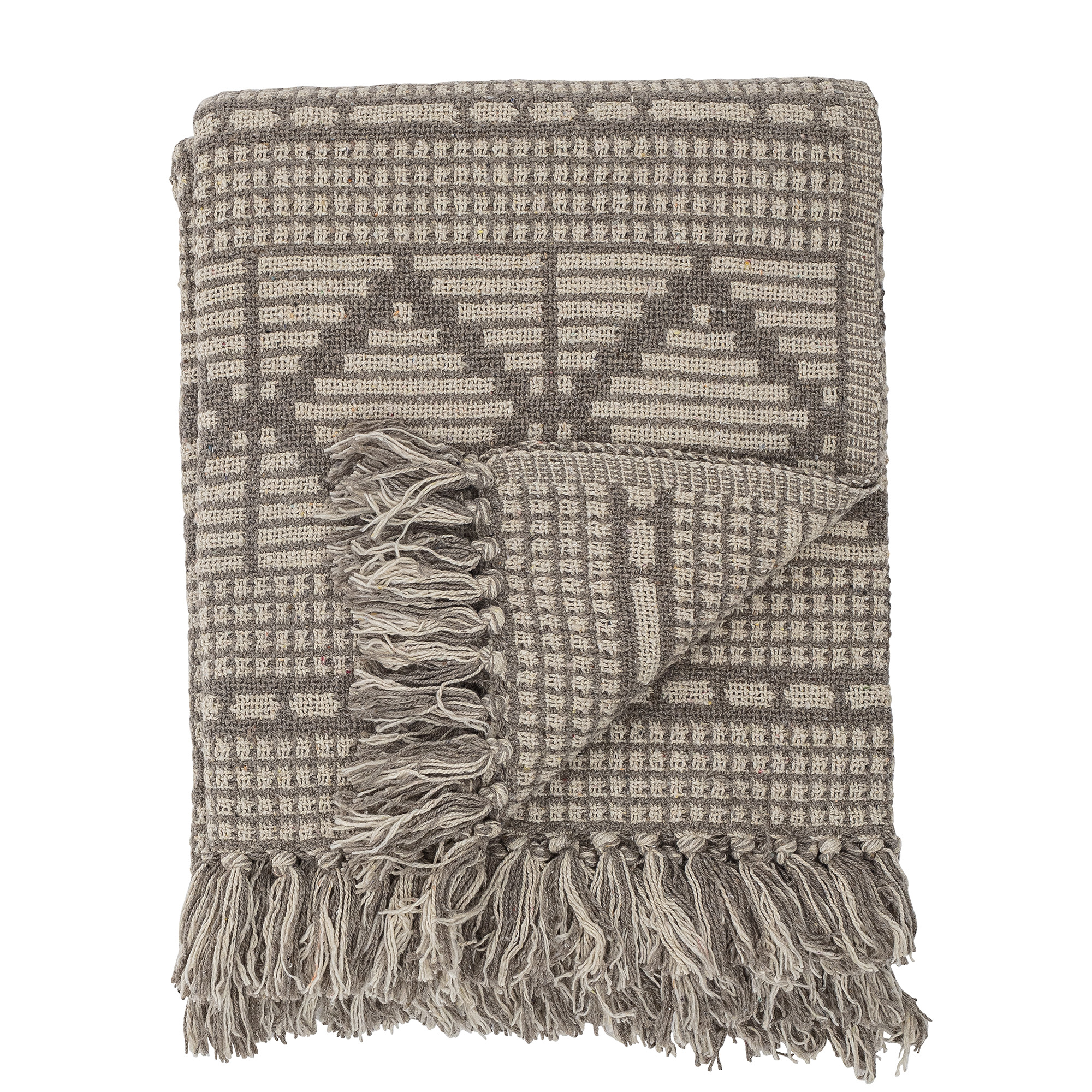 שמיכת כותנה 150x130 ס"מ Kicki - חום Bloomingville