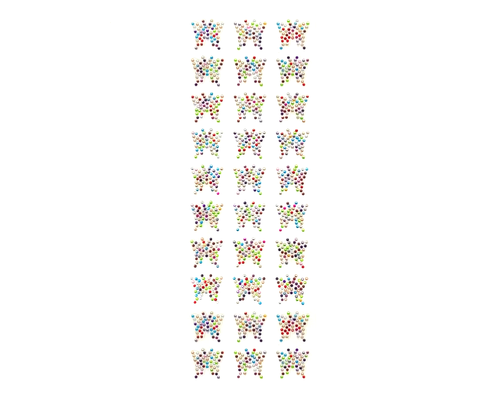 מדבקות פרפרים אבני קריסטל - דגם GM221