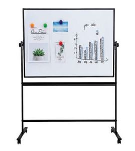 לוח מחיק מגנטי דו צדדי נייד 90X120
