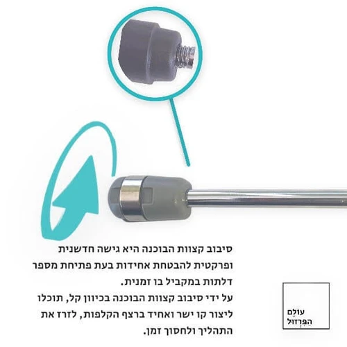 כיוון בוכנת גז 140N (ניוטון) איכותית NOVA גרמניה לארון קלפה עליונה במטבח המנגנון מתאים לדלתות הנפתחות באמצעות משיכה כלפי מעלה ומסייע בפתיחה וסגירה של הדלת תיקון, הרכבה, החלפה וכיוון קלים ופשוטים - עולם הפרזול