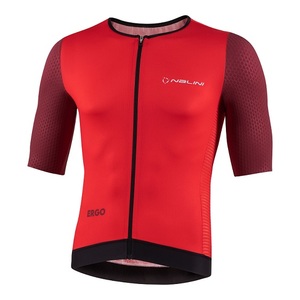 חולצה לרכיבת אופניים לגברים LASER ERGO JERSEY אדום-בורדו אריגי 3D אירודינמית טכנית ואלסטית מאוד מאווררת ומנדפת