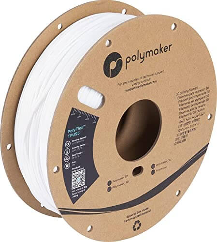 פילמנט גמיש לבן 750 גרם 1.75 מ"מ - POLYFLEX TPU 95A WHITE