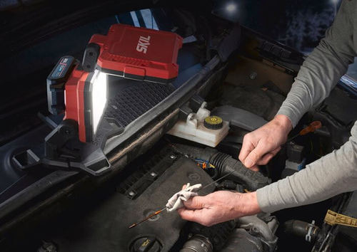 עמוד תאורת לד כפול, נטען 20V עם 3 עוצמות אור עד 1,800 לומנס - גוף בלבד 