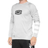 חולצת רכיבה שרוול ארוך 100% אפור / לבן - 100% R-CORE JERSEY