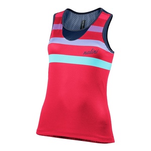 גופיית רכיבה נשים TANK TOP LADY ורודה קלילה מאוורת במבנה 3D